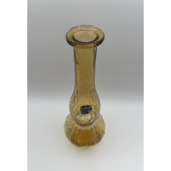 Rossini Empoli Amber Glass 13.5” Genie Bottle Decanter Italy Vintage No Stopper - Picture 3 of 11